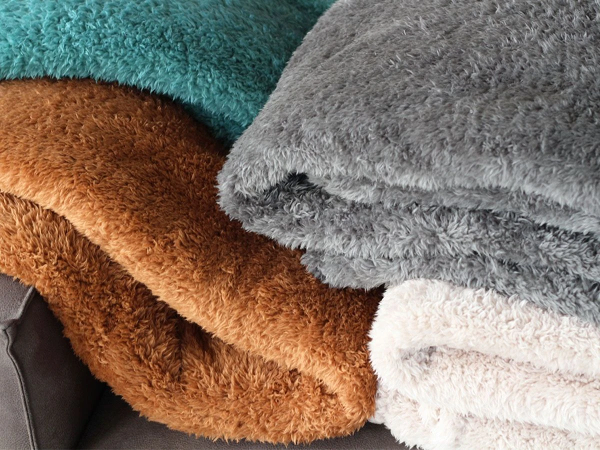 Merkloos PHLOX Teddy 130 X 170 Cm Plaid - Groen Blauw - Afbeelding 6