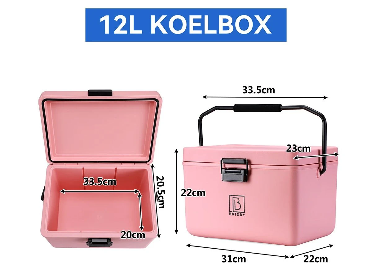 Brisby Frigobox 12 Liter Koelbox Met Koelelementen - Pink - Afbeelding 3