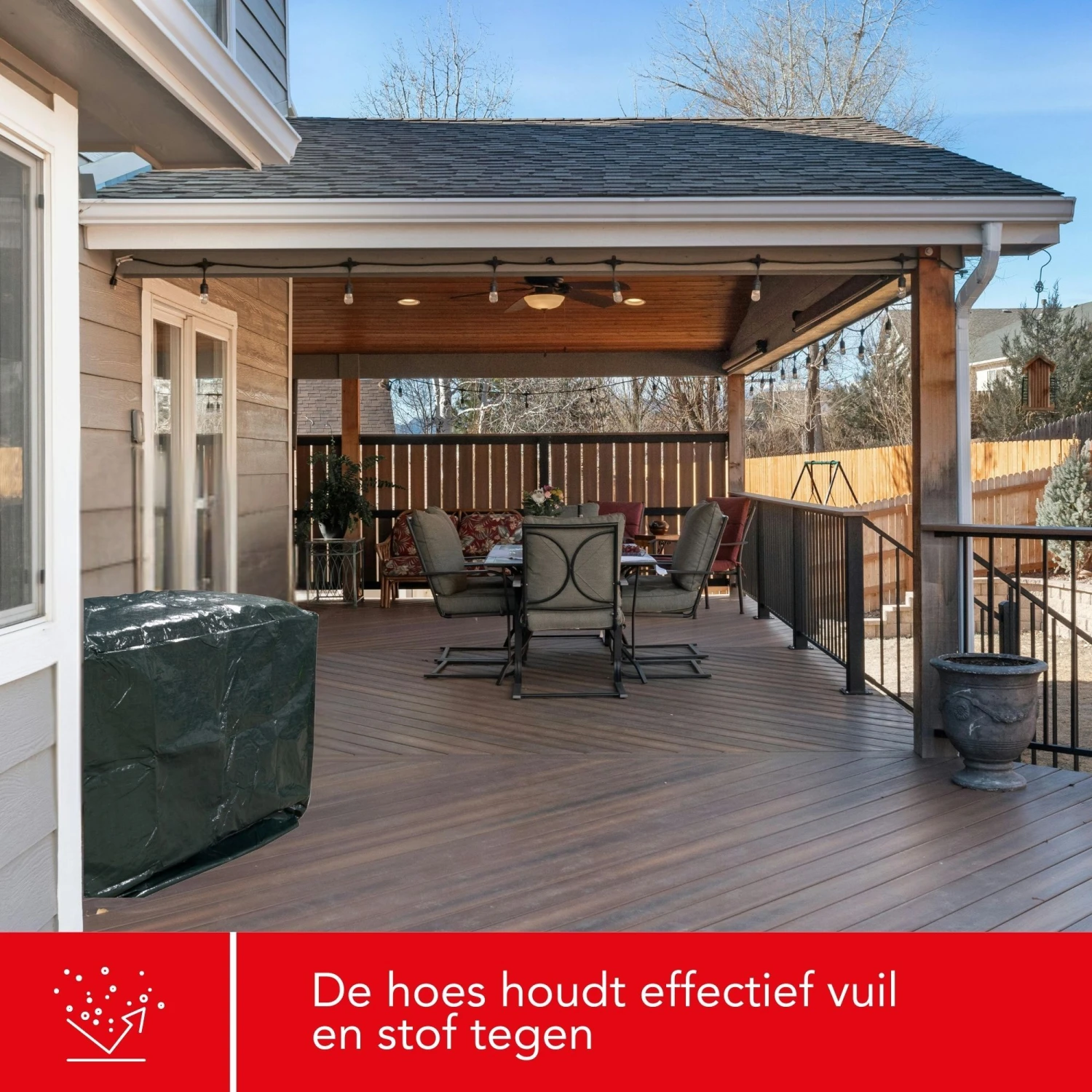 Merkloos Toolland BBQ Beschermhoes - 110x70x100cm - Afbeelding 6