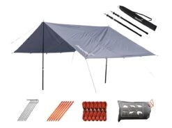 Skandika 5 X 3 Meter Schaduwdoek Met Telescopische Palen