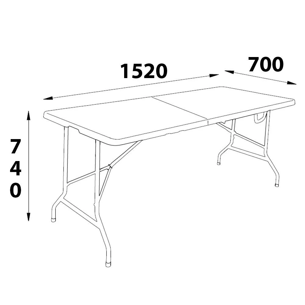 IVOL 152 X 70 Opvouwbare Campingtafel - Afbeelding 5