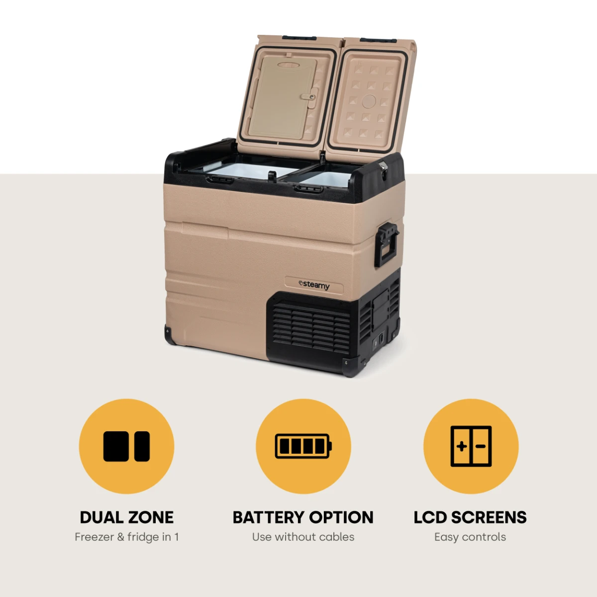 Steamy-E Dual Zone 55 Elektrische Koelbox - Afbeelding 2