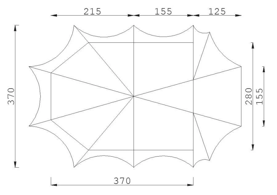 ESVO Piramidetent Enkeldaks Bedouin 280 Tent - Afbeelding 4