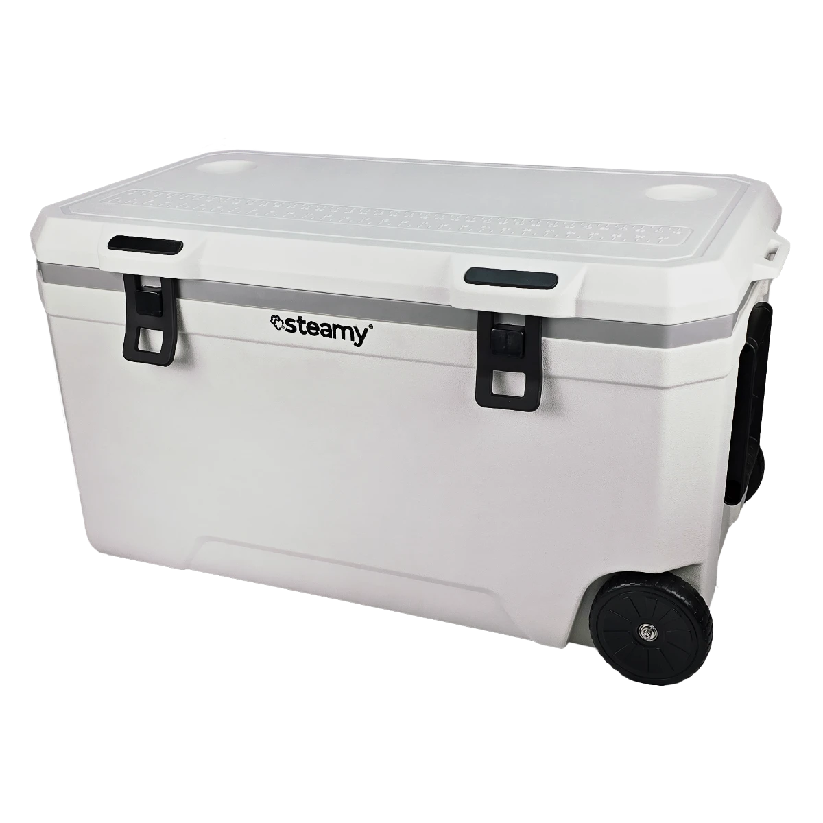 Steamy Marine 120 Roller, Koelbox Op Wielen, 120L, Wit - Afbeelding 2