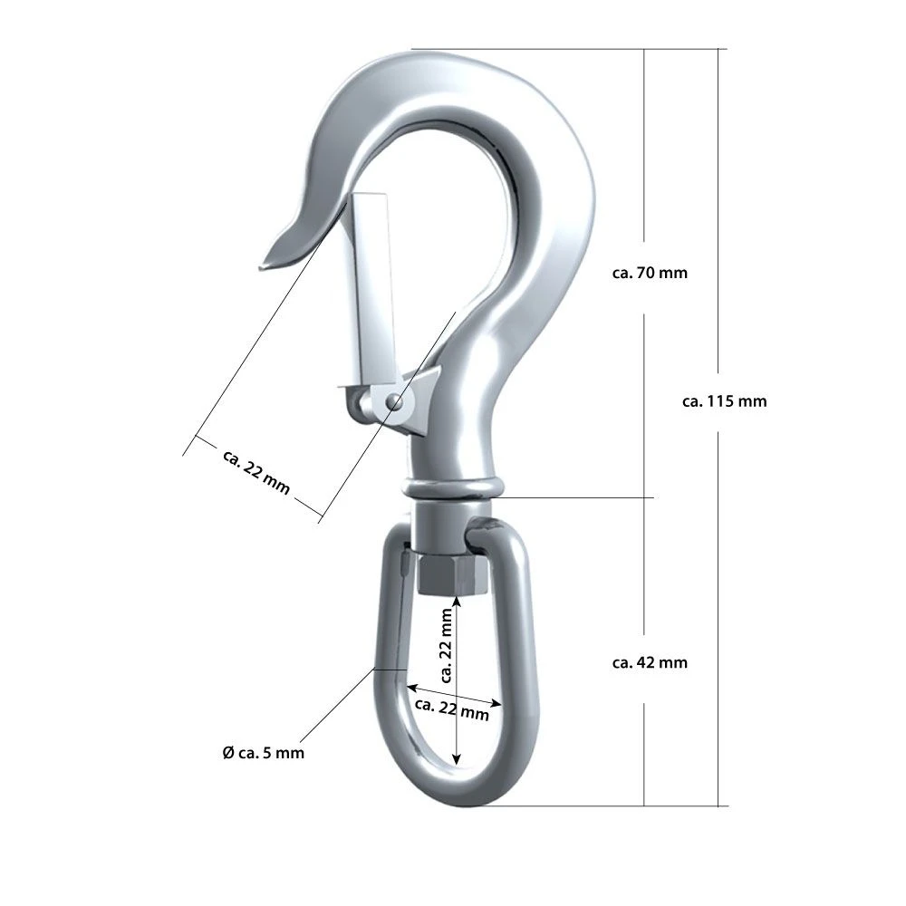AMANKA Hangstoel Draaibare Karabijnhaak - Afbeelding 5