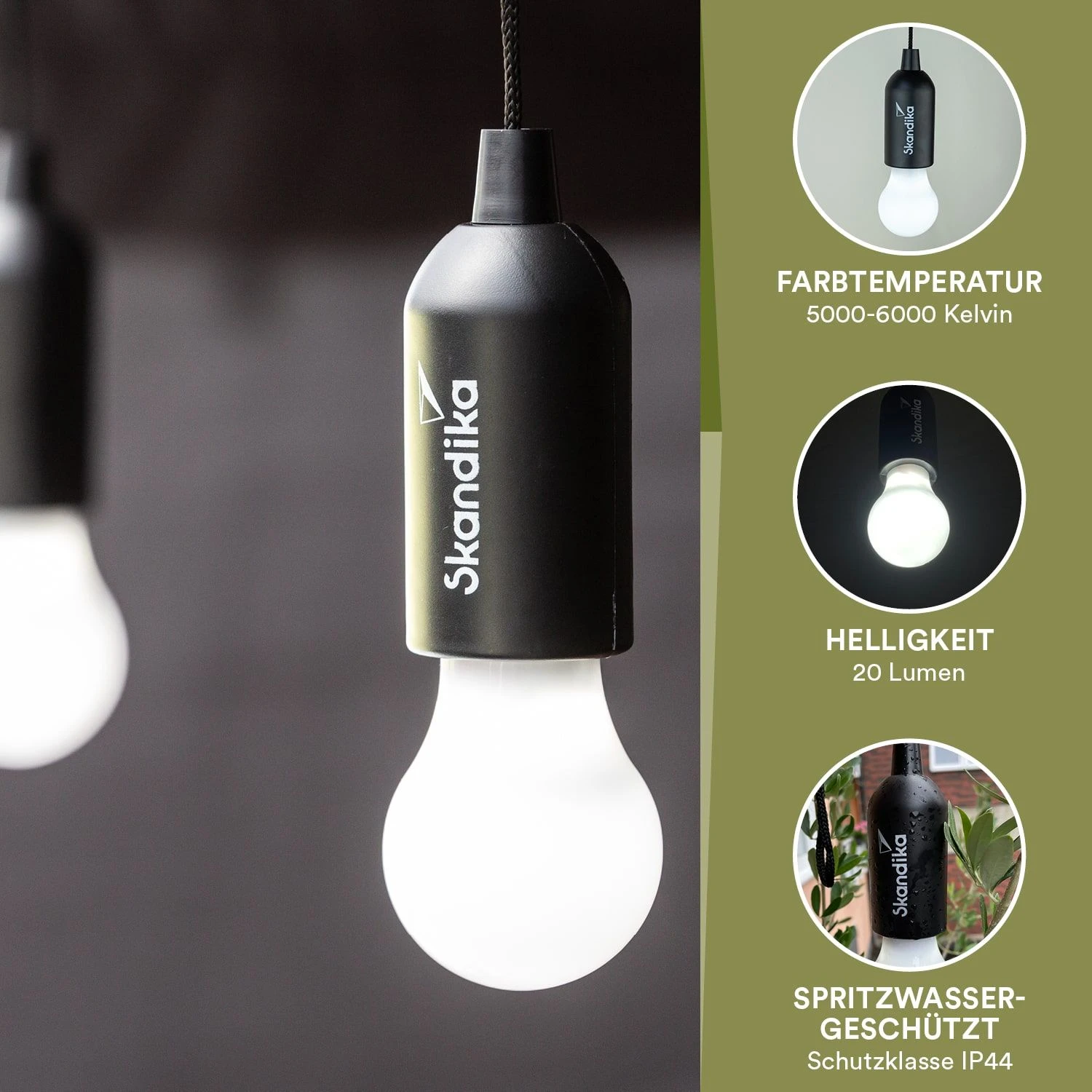 Skandika Narvik Set Van 4 Campinglampen - Afbeelding 4