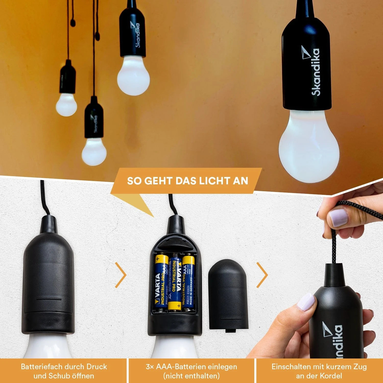 Skandika Narvik Set Van 4 Campinglampen - Afbeelding 2