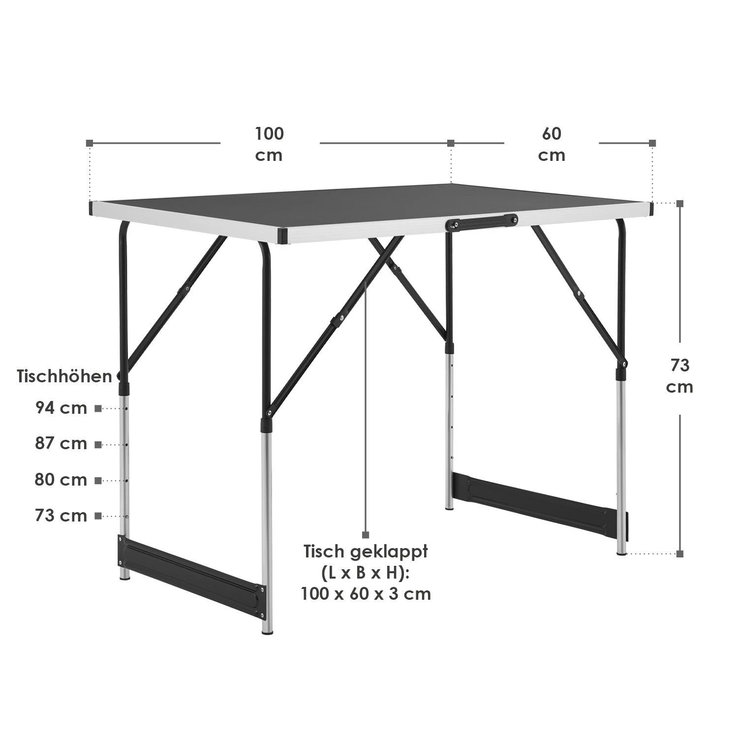 Juskys Set Van 3 Campingtafels - Afbeelding 6