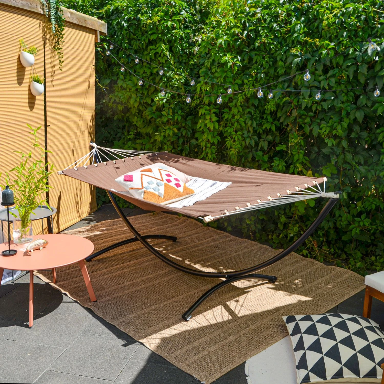 AMANKA 200 X 120 Hangmat Met Frame - Brown - Afbeelding 2