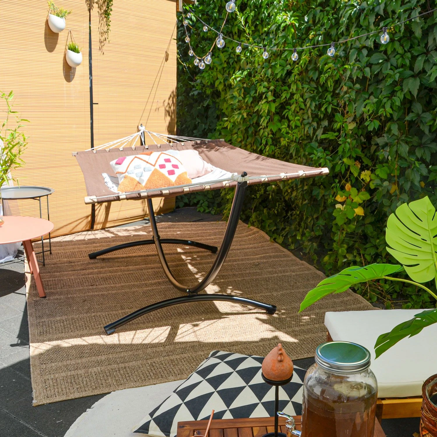 AMANKA 200 X 120 Hangmat Met Frame - Brown - Afbeelding 5