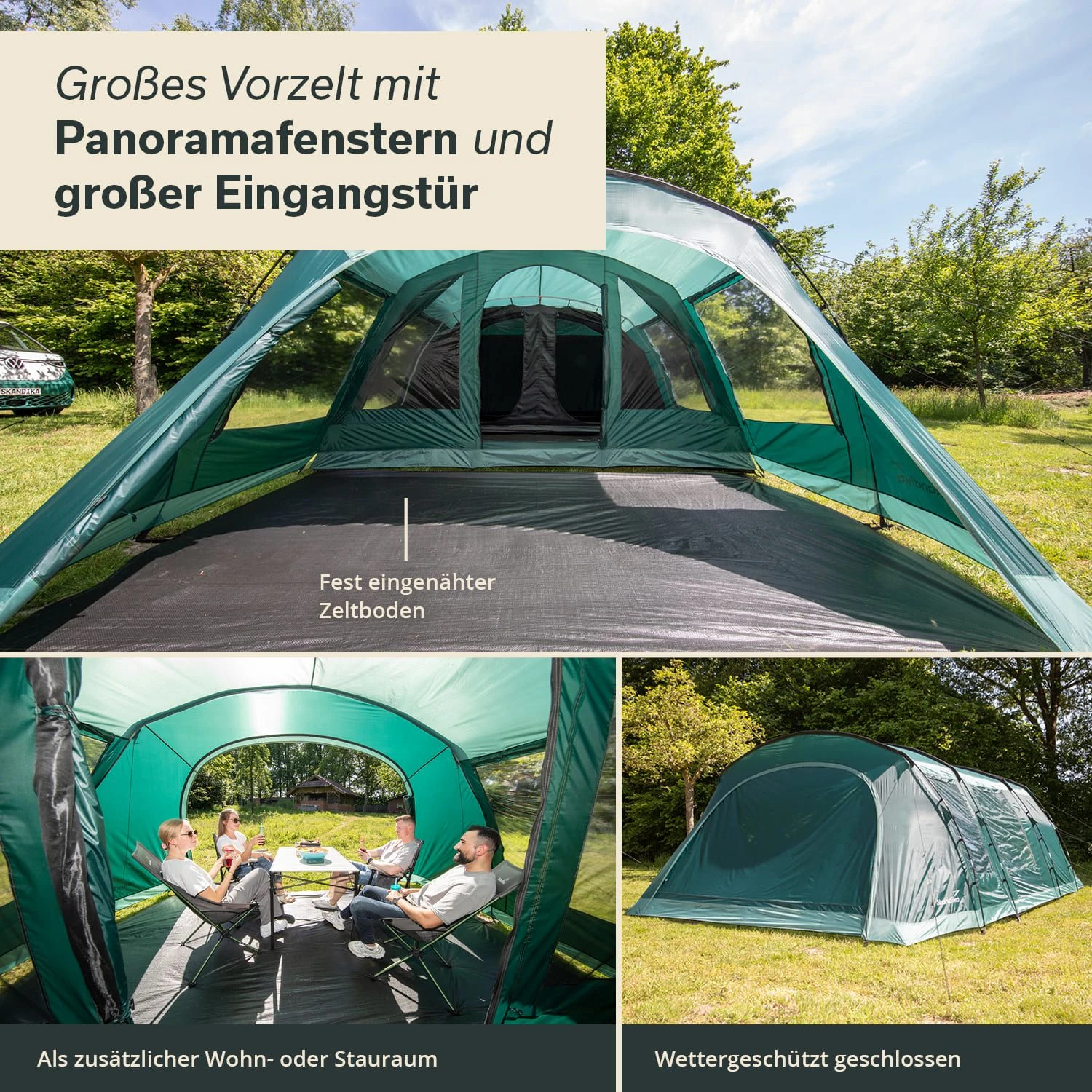 Skandika Kaupanga 6 Tunneltent Gerecycled - Afbeelding 3