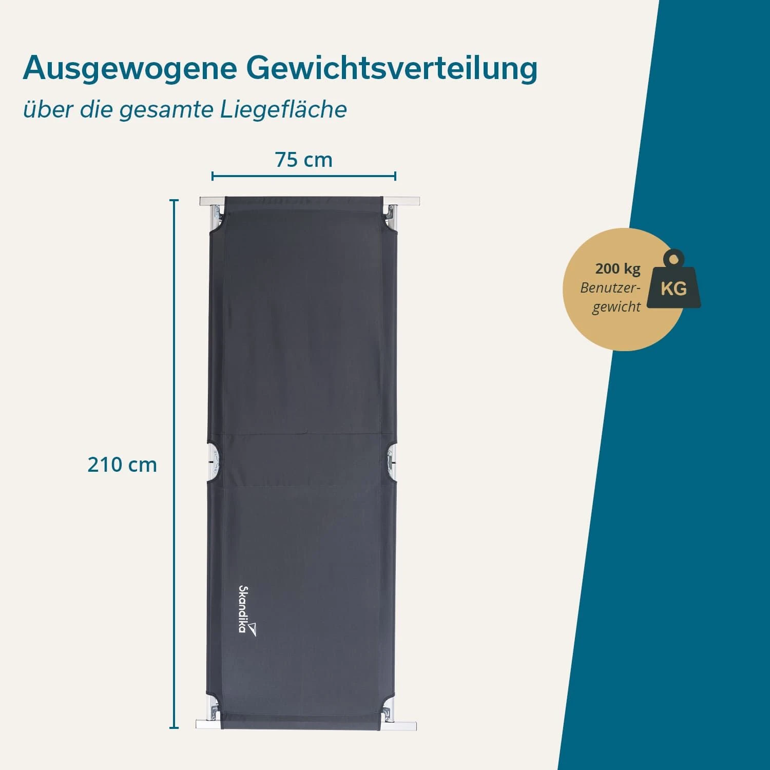 Skandika Vuoma Ligbed - Blue - Afbeelding 3