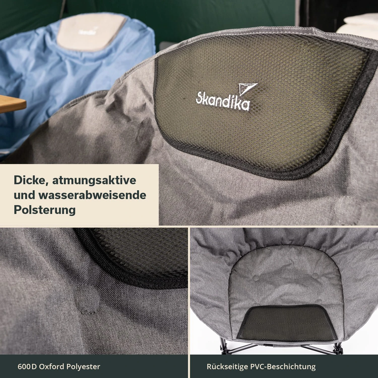 Skandika Kupari Moonchair XL Campingstoel - Grey - Afbeelding 5