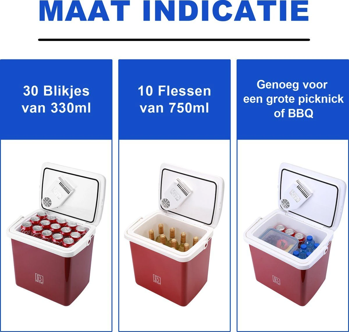 Brisby 25 Liter AC/DC Elektrische Koelbox - Red - Afbeelding 6