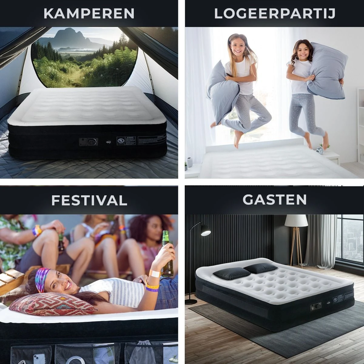 Merkloos FLOAT VersaVento 2 Persoons Luchtbed Met Pomp En Zijzakken - Afbeelding 5