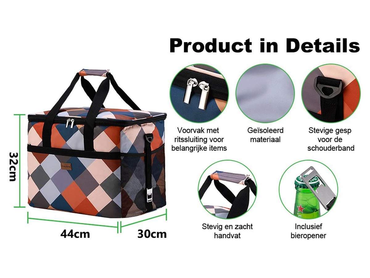 Merkloos Packaway 40 Liter Geïsoleerde Koeltas - Block - Afbeelding 6