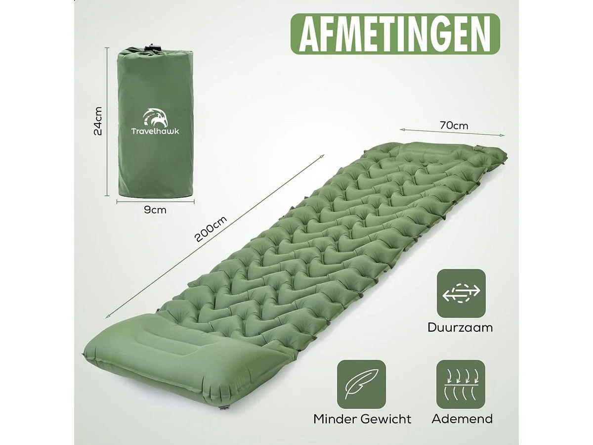 Travelhawk Zelfopblazende Slaapmat - Afbeelding 3
