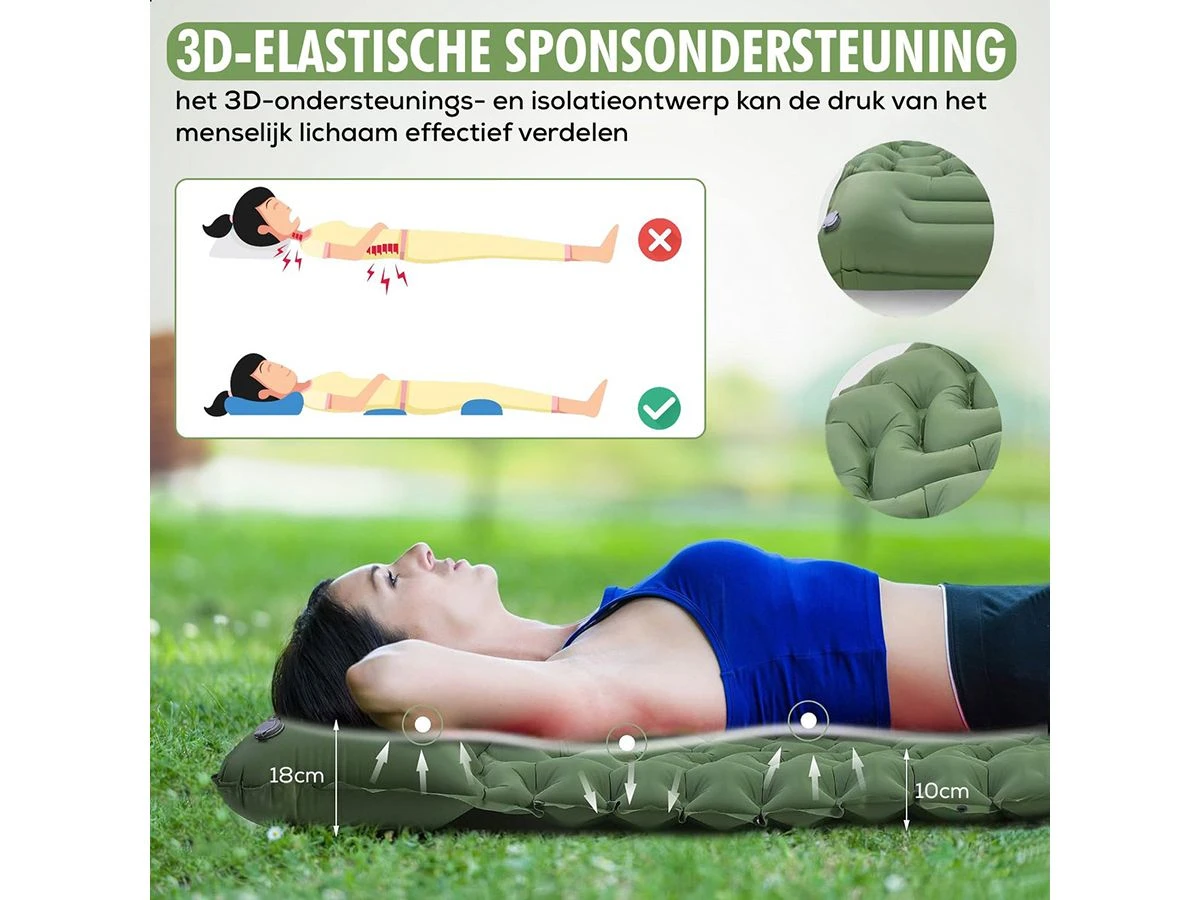 Travelhawk Zelfopblazende Slaapmat - Afbeelding 4