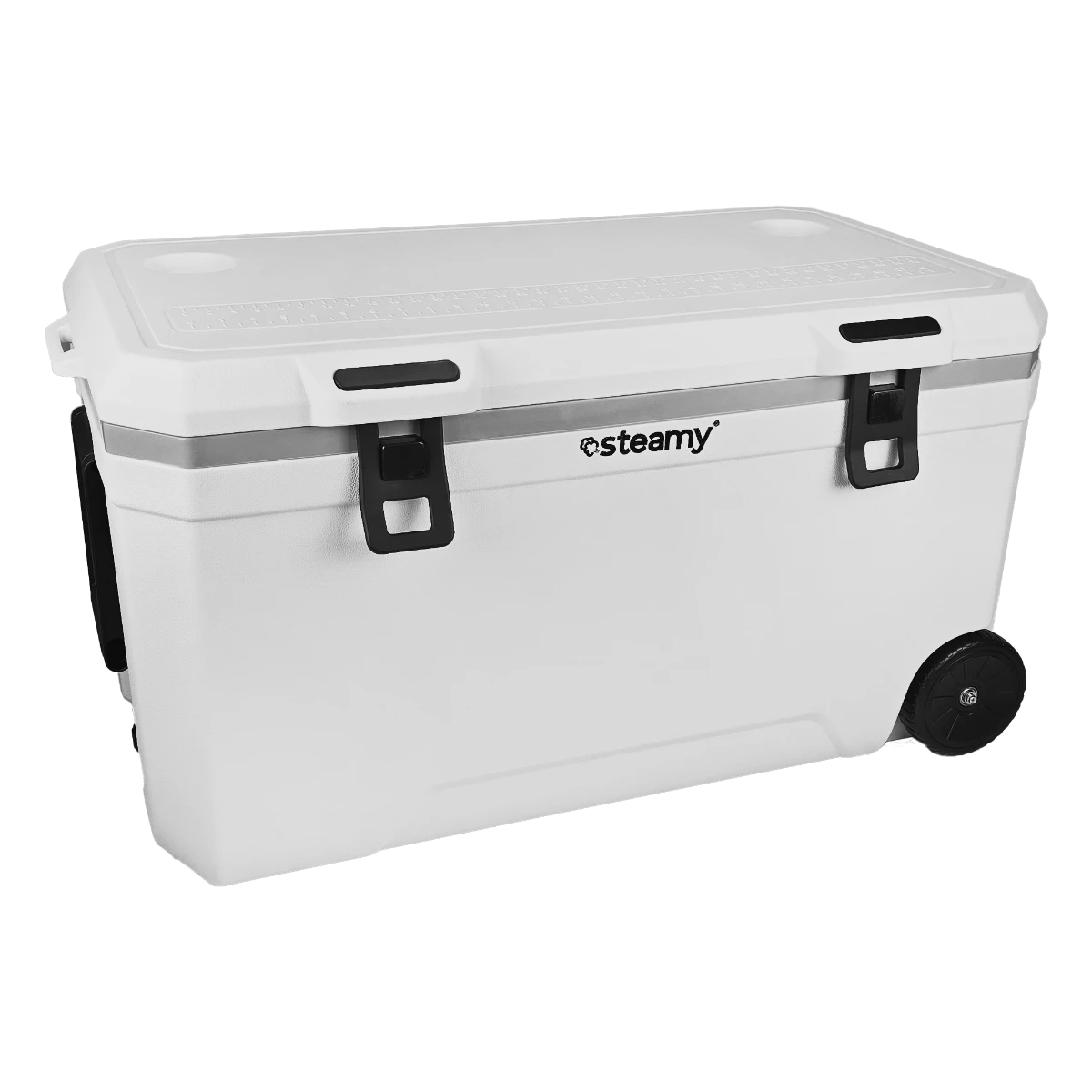 Steamy Marine 120 Roller, Koelbox Op Wielen, 120L, Wit - Afbeelding 3
