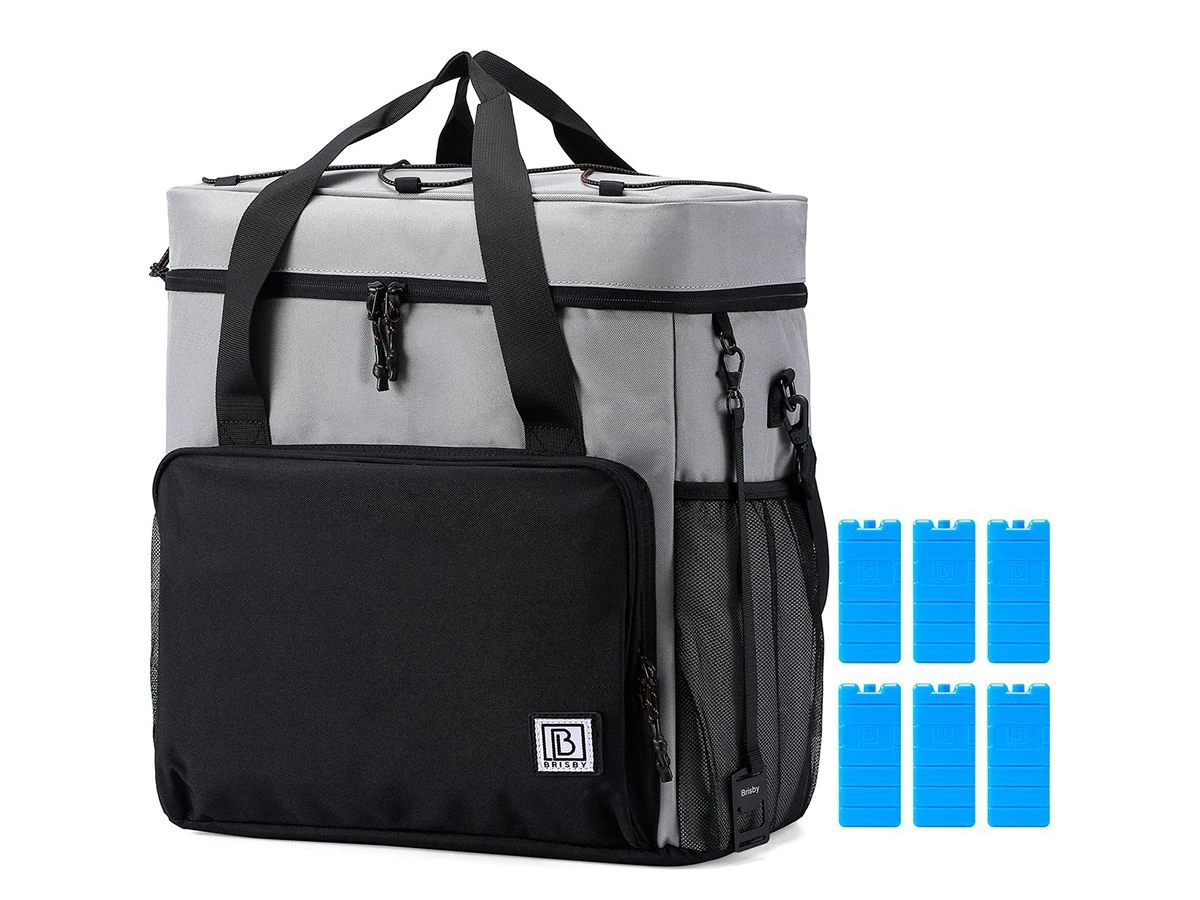 Merkloos Brisby 4-laags Geïsoleerde 40 Liter Koeltas - Grey