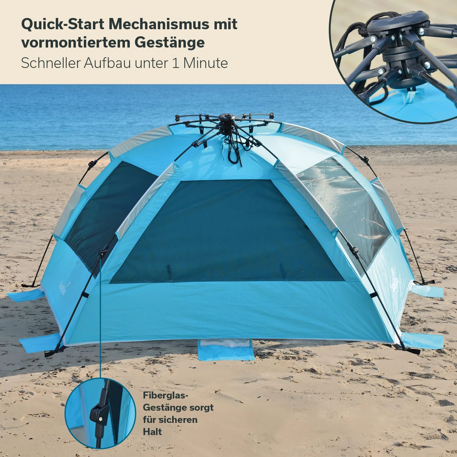 Skandika Skal Pop-up Strandtent - Afbeelding 2