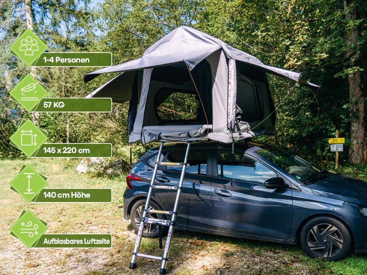 OutdoorU Sky 3 Personen Daktent - Groen - Afbeelding 2