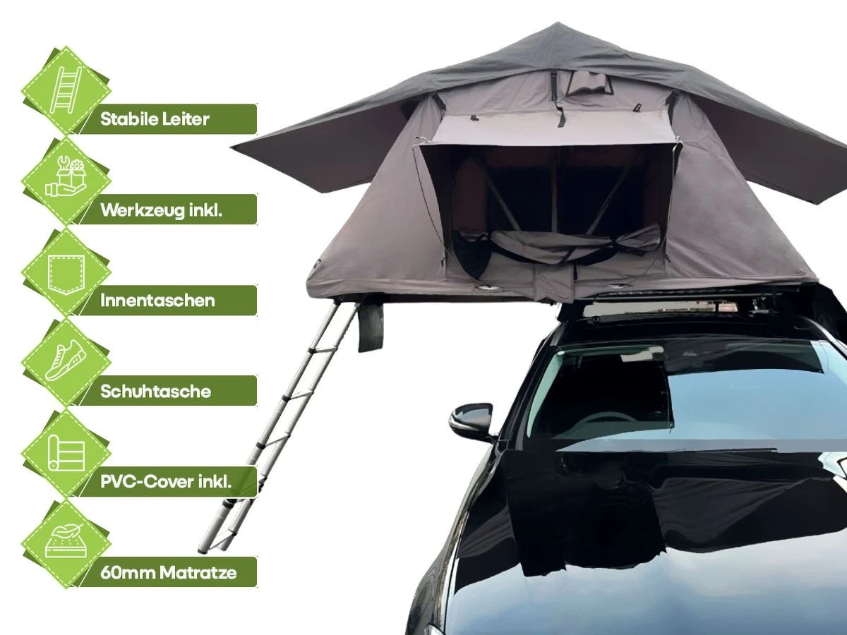 OutdoorU Expedition 4 Personen Daktent - Groen - Afbeelding 4