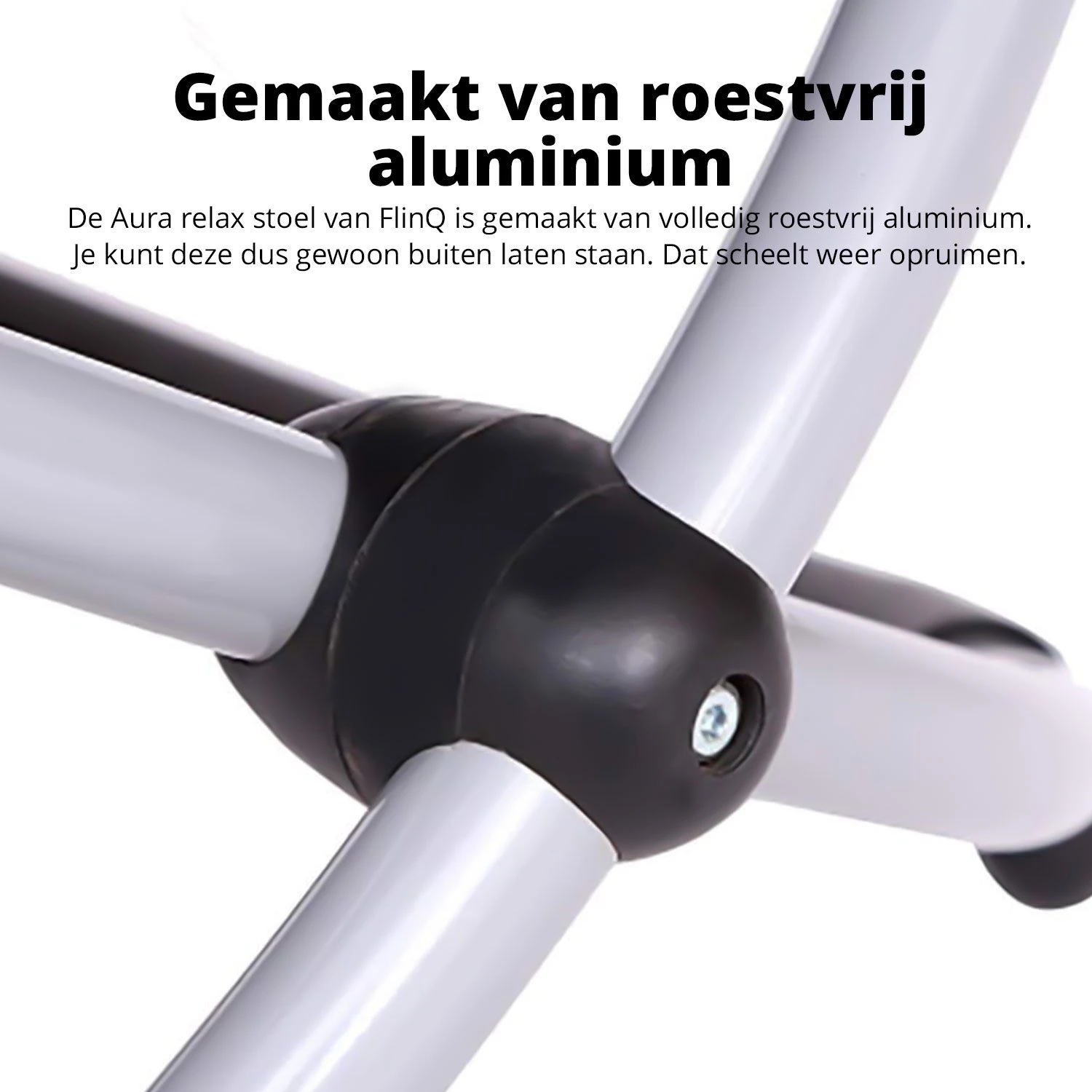 FlinQ Aura Opvouwbare Loungestoel - Antraciet - Afbeelding 3