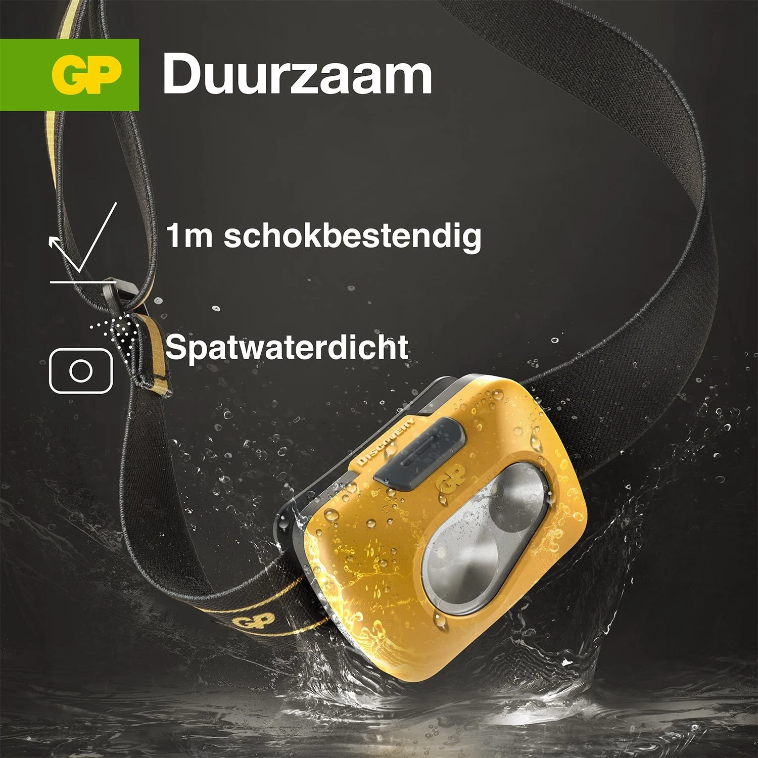 Merkloos GP CH32 100 Lm Hoofdlamp - 3x AAA - Afbeelding 6