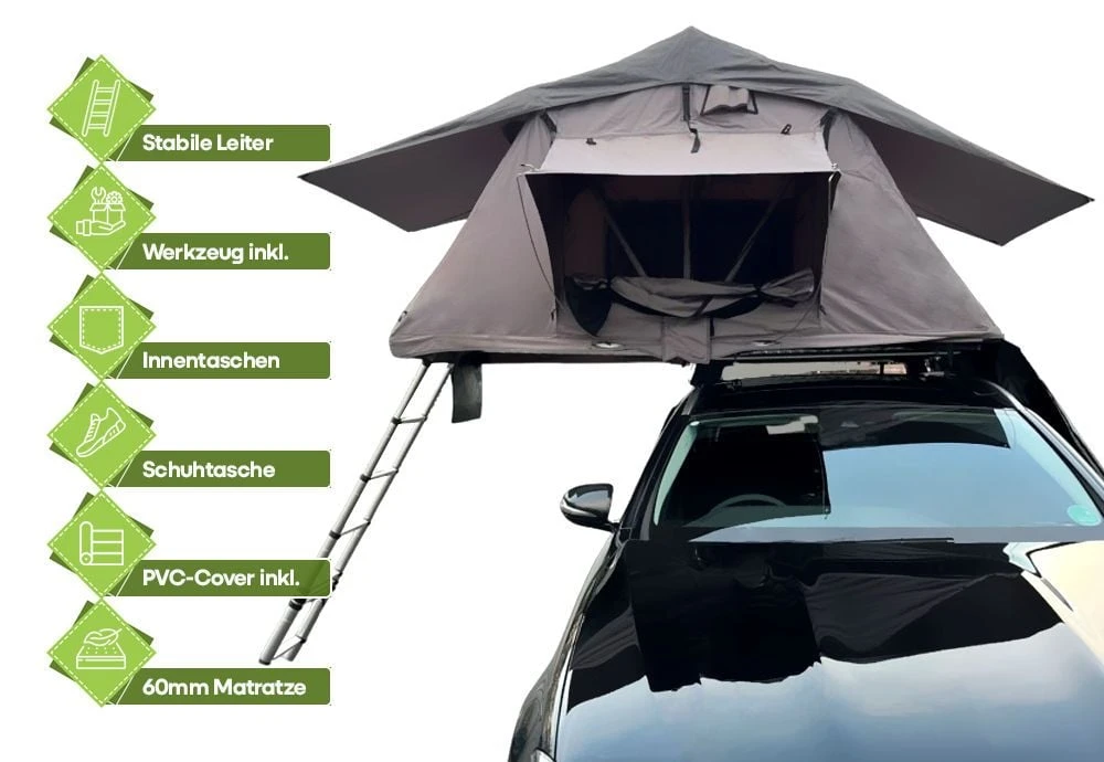 OutdoorU Expedition 4 Personen Daktent - Grijs - Afbeelding 4