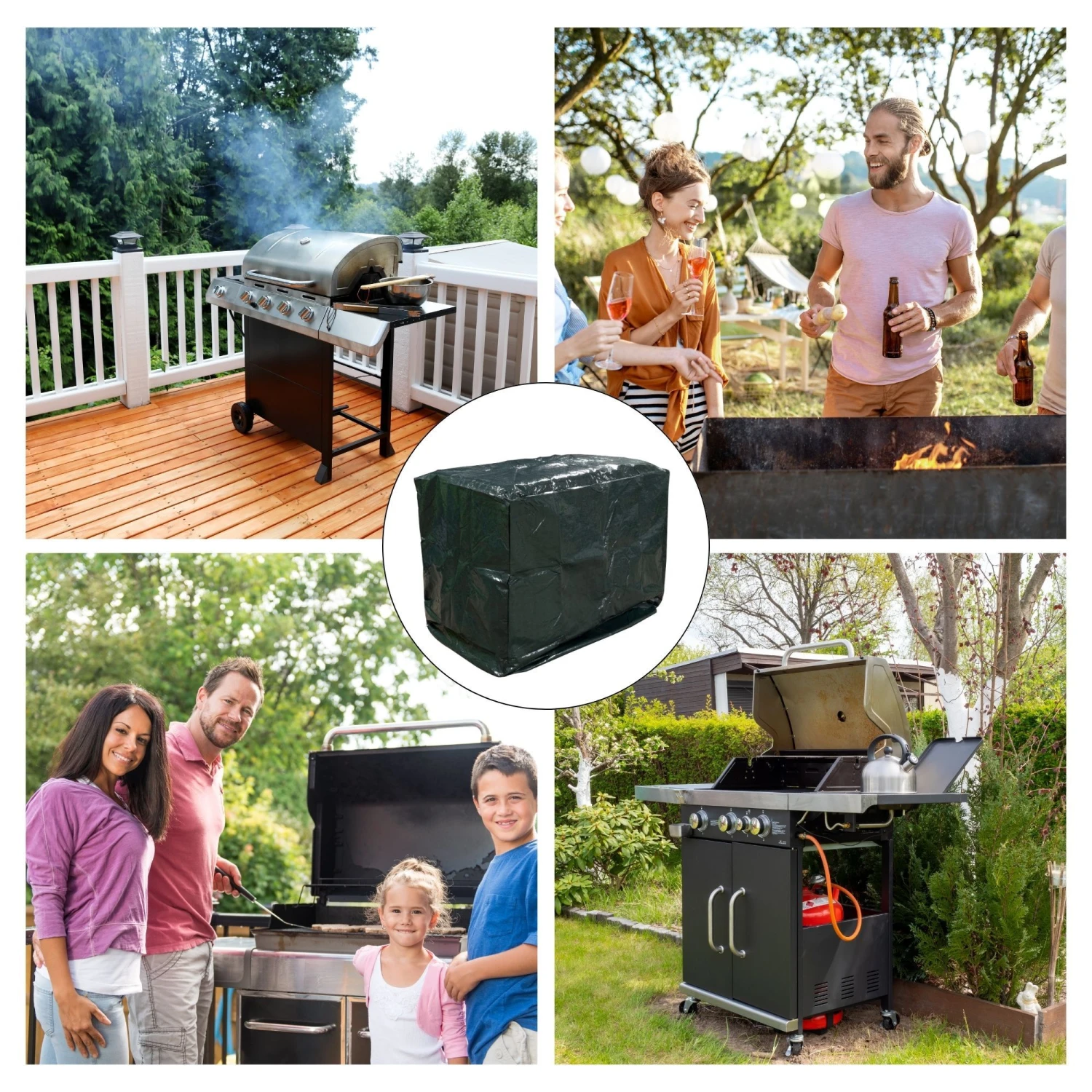 Merkloos Toolland BBQ Beschermhoes - 110x70x100cm - Afbeelding 3