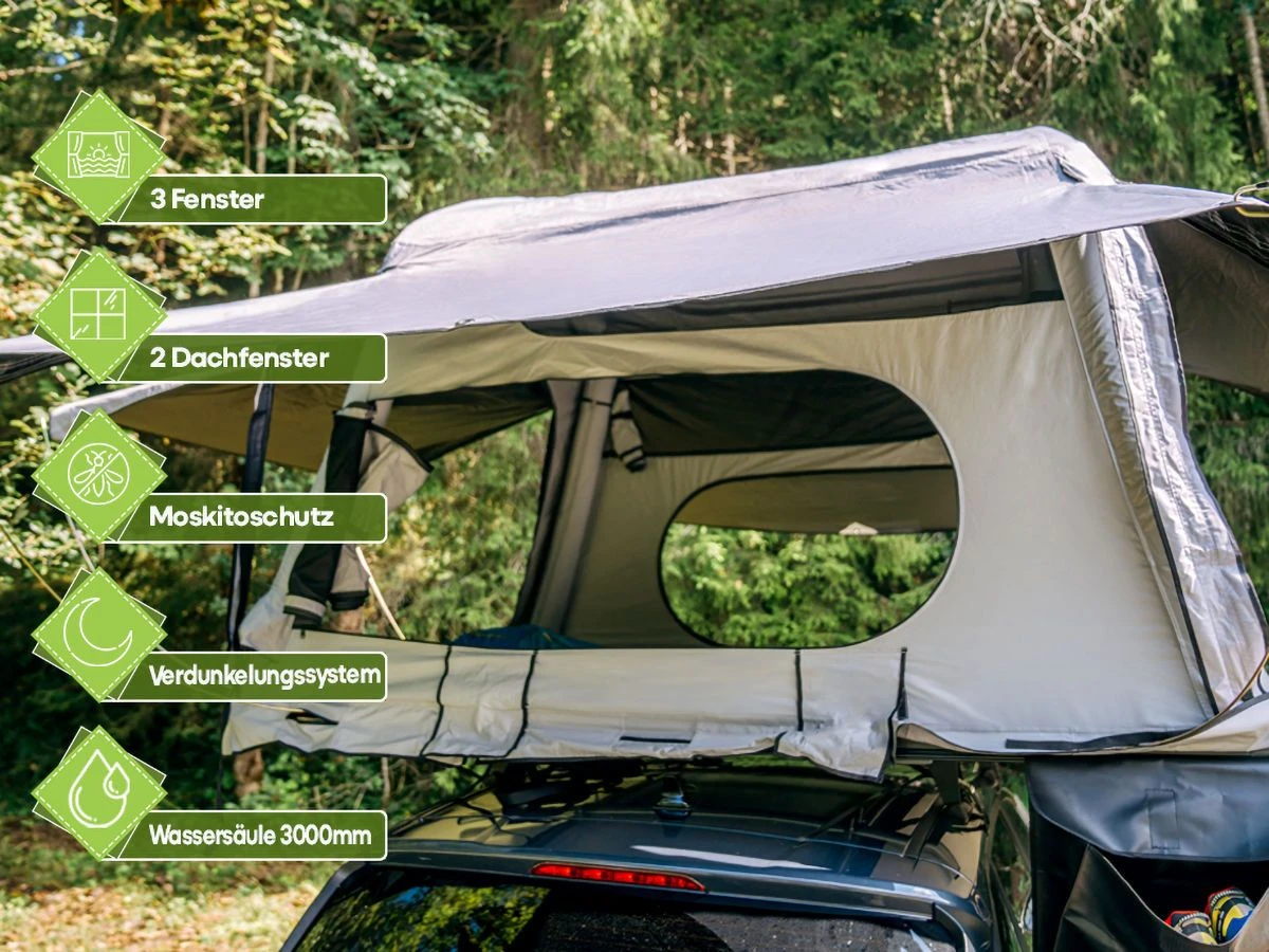 OutdoorU Sky 3 Personen Daktent - Groen - Afbeelding 3