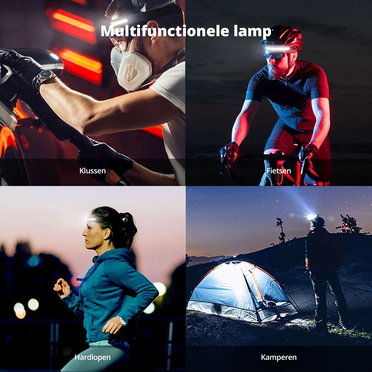 FlinQ Oplaadbare LED Hoofdlamp - Afbeelding 5