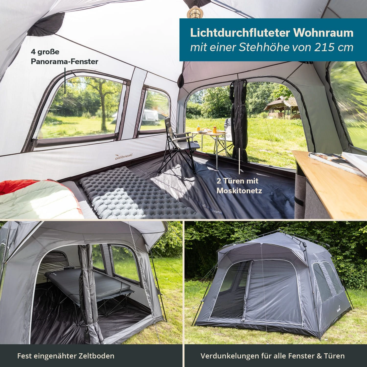 Skandika Hognes 4 Protect Quick-Start Dagtent - Afbeelding 3