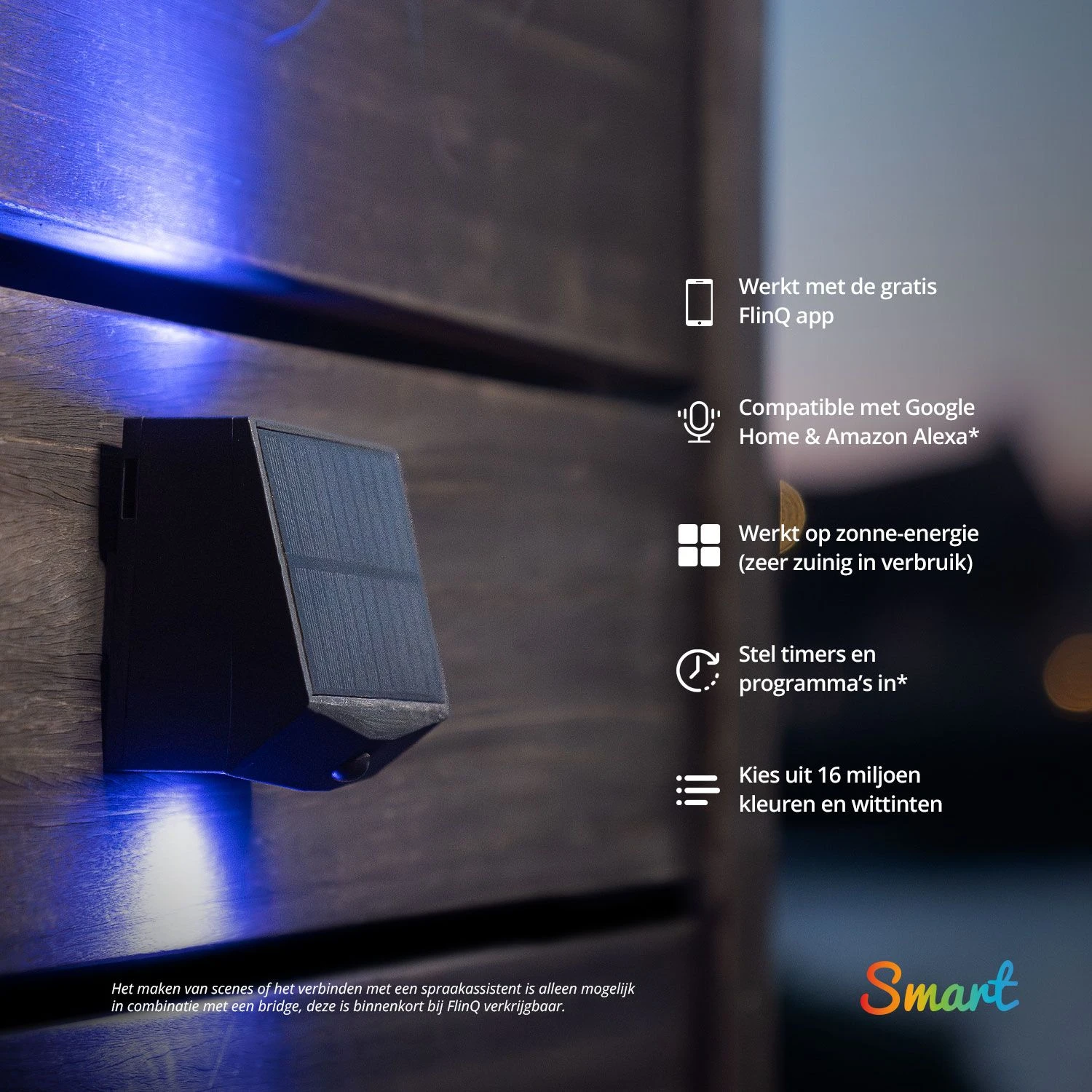 FlinQ Orion Smart Solar Wandlamp - Afbeelding 5