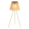 Lumineo Natural Rieten Solar Vloerlamp