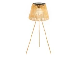 Lumineo Natural Rieten Solar Vloerlamp