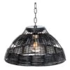 Lumineo Black Rieten Solar Hanglamp
