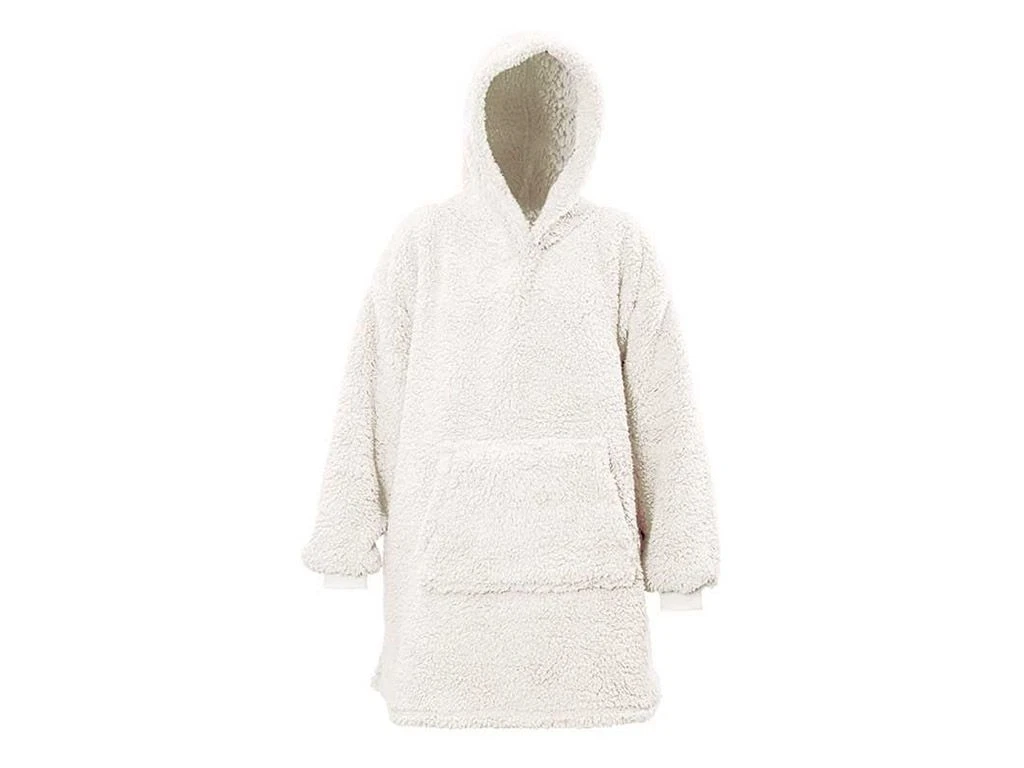 Unique Living Teddy Oversized Hoodie - Dove White